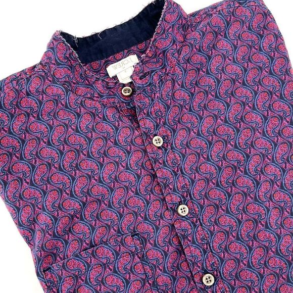 J. CREW Cotton Paisley Pop-Over Top shirt size Small - Picture 1 of 10